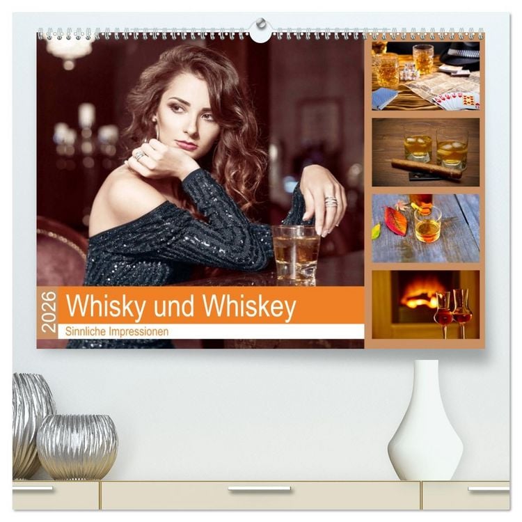 Produktbild: Whisky und Whiskey 2026. Sinnliche Impressionen (hochwertiger Premium Wandkalender 2026 DIN A2 quer), Kunstdruck in Hochglanz