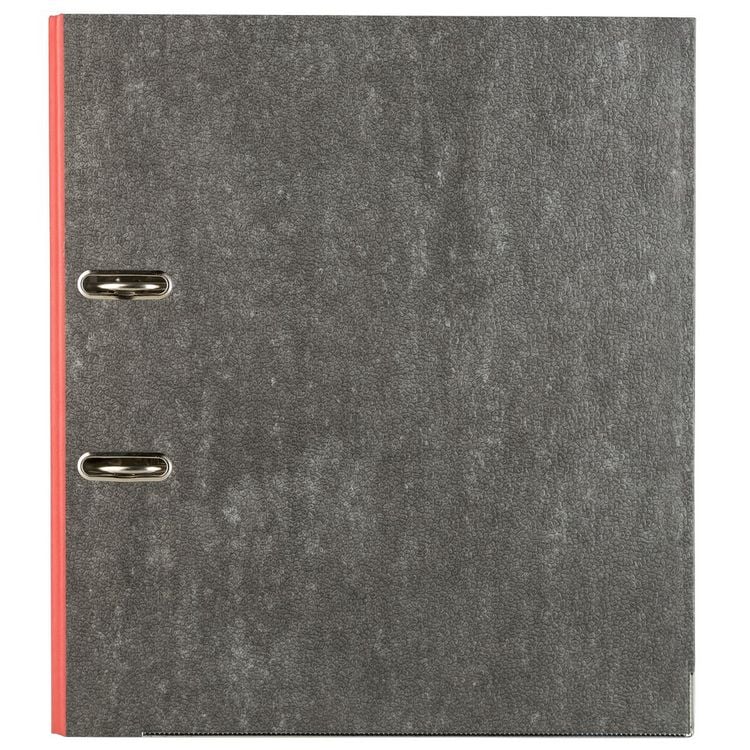 Produktbild: Idena Ordner aus Pappe Wolkenmarmor rot DIN A4 R&uuml;ckenbreite 8cm