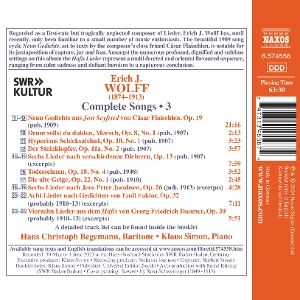 Produktbild: Wolff: S&auml;mtliche Lieder,Vol. 3