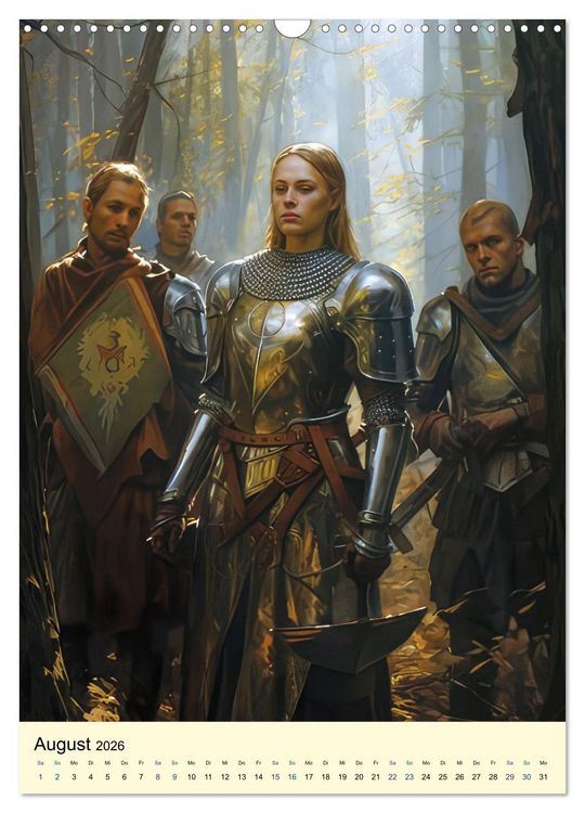 Produktbild: Drachen Ritter Burgen (Wandkalender 2026 DIN A3 hoch), CALVENDO Monatskalender