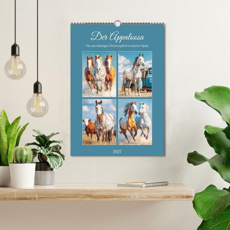 Produktbild: Der Appaloosa. Ein zuverl&auml;ssiges Westernpferd in bunter Optik (Wandkalender 2027 DIN A3 hoch), CALVENDO Monatskalender