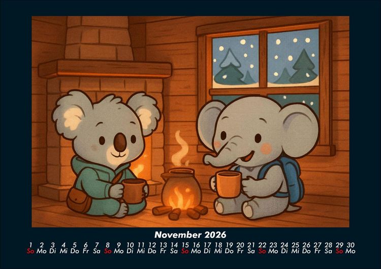 Produktbild: Kiki & Raffi - Reise durch Kanada 2026 Fotokalender DIN A4
