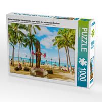 Produktbild: CALVENDO Puzzle Statue von Duke Kahanamoku, dem Vater des modernen Surfens | 1000 Teile Lege-Gr&ouml;&szlig;e 64x48cm Foto-Puzzle f&uuml;r gl&uuml;ckliche Stunden