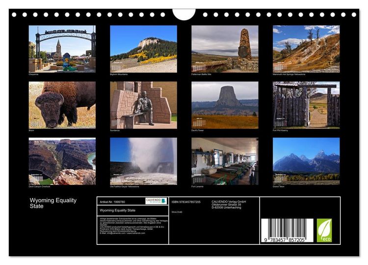 Produktbild: Wyoming Equality State (Wandkalender 2026 DIN A4 quer), CALVENDO Monatskalender