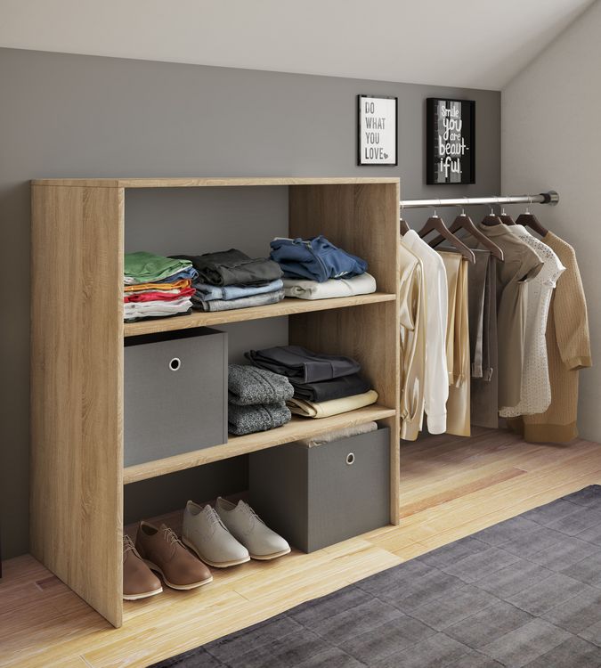 Produktbild: Offener Kleiderschrank Dachschr&auml;gen Regal Dacho ll