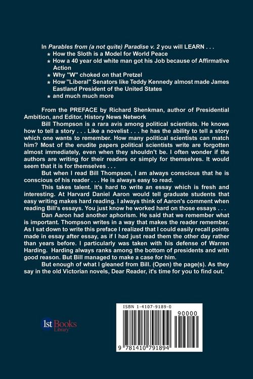 Produktbild: Parables from (a not quite) Paradise, NV 89154