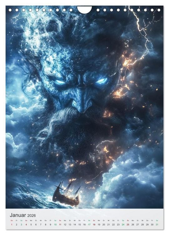 Produktbild: Nordische Mythologie (Wandkalender 2026 DIN A4 hoch), CALVENDO Monatskalender