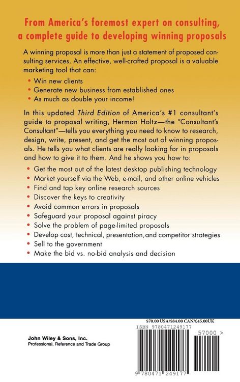Produktbild: The Consultant's Guide to Proprosal Writing
