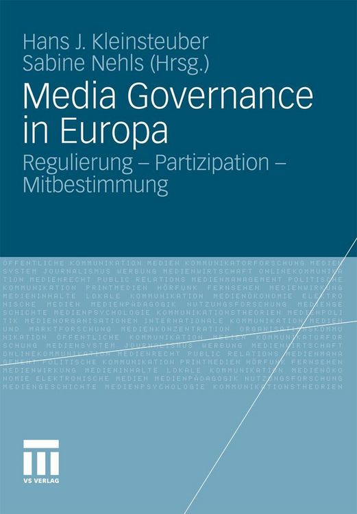 Produktbild: Media Governance in Europa