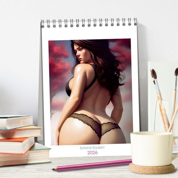 Produktbild: Sch&ouml;ne R&uuml;cken! (Tischkalender 2026 DIN A5 hoch), CALVENDO Monatskalender