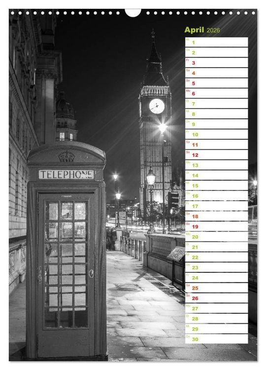 Produktbild: Big City London (Wandkalender 2026 DIN A3 hoch), CALVENDO Monatskalender