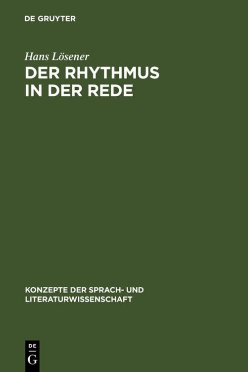 Produktbild: Der Rhythmus in der Rede