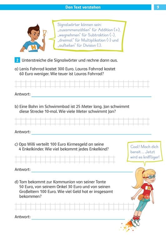 Produktbild: Die Mathe-Helden Textaufgaben/Sachaufgaben 3. Klasse