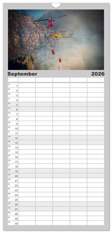 Produktbild: Familienplaner 2026 - Feuerwehr - mein Kalender mit 5 Spalten (Wandkalender, 21 x 45 cm) CALVENDO