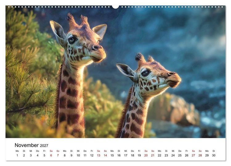 Produktbild: Sanfte Riesen - Giraffen in ihrer Welt (Wandkalender 2027 DIN A2 quer), CALVENDO Monatskalender