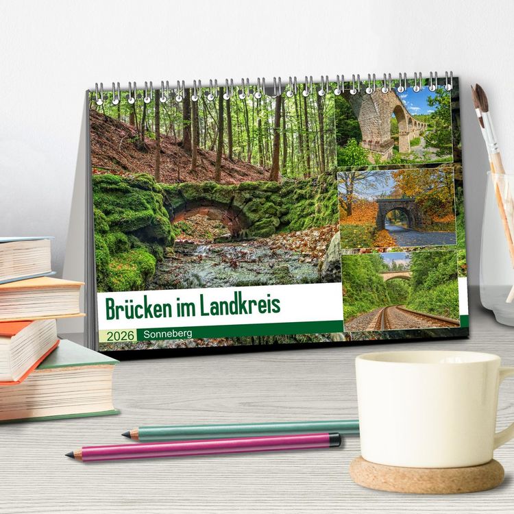 Produktbild: Br&uuml;cken des Landkreises Sonneberg (Tischkalender 2026 DIN A5 quer), CALVENDO Monatskalender