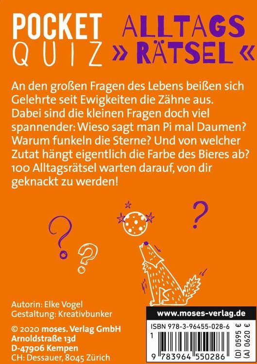 Produktbild: Moses. - Pocket Quiz - Alltagsrätsel