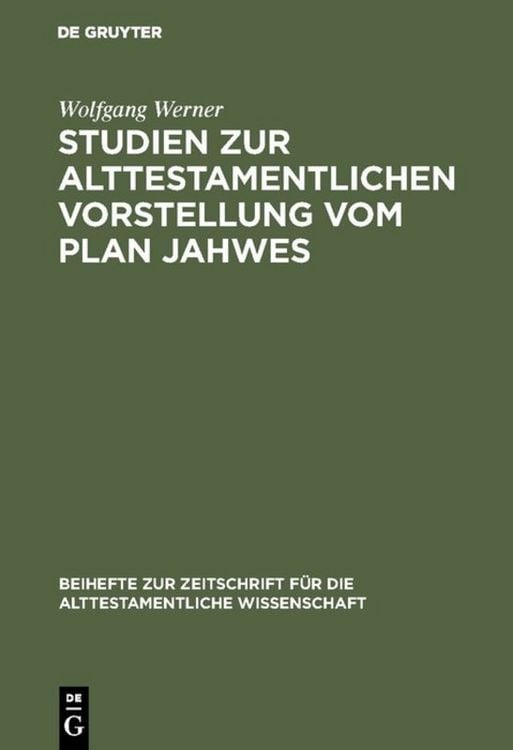 Produktbild: Studien zur alttestamentlichen Vorstellung vom Plan Jahwes