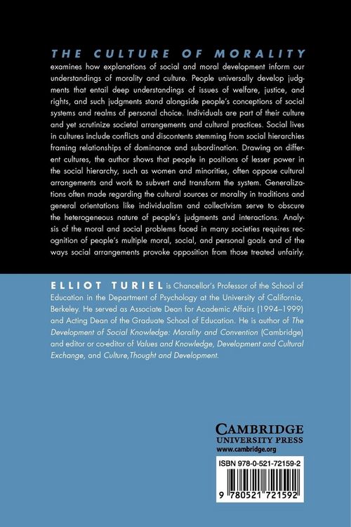 Produktbild: The Culture of Morality