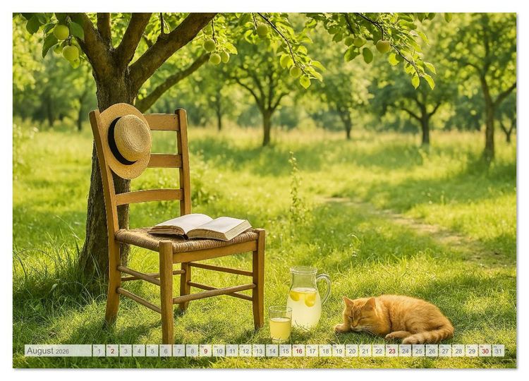 Produktbild: Land Pause - Ein Jahr im Cottagegarten (Wandkalender 2026 DIN A4 quer), CALVENDO Monatskalender