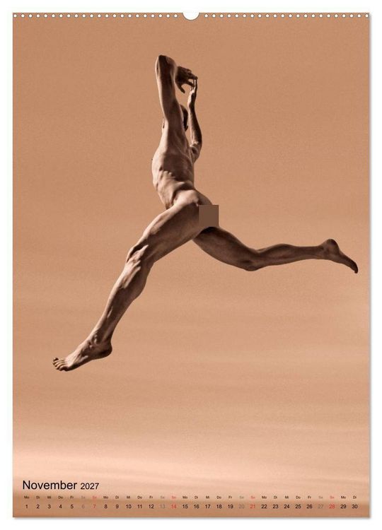 Produktbild: JUMP! ATHLETISCHE M&Auml;NNERAKTE (Wandkalender 2027 DIN A2 hoch), CALVENDO Monatskalender