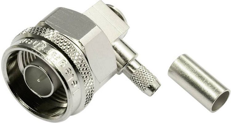 Produktbild: Teleg&auml;rtner 100023894 100023894 N-Steckverbinder Stecker, gewinkelt 50Ω 1St.