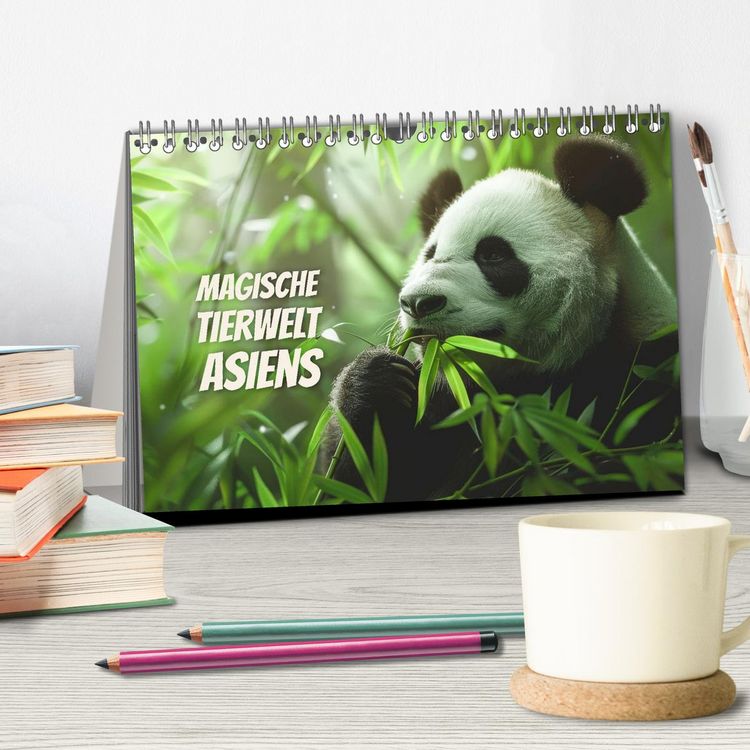 Produktbild: Magische Tierwelt Asiens (Tischkalender 2026 DIN A5 quer), CALVENDO Monatskalender