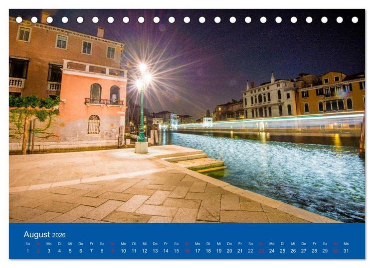 Produktbild: Mein lautloses Venedig (Tischkalender 2026 DIN A5 quer), CALVENDO Monatskalender