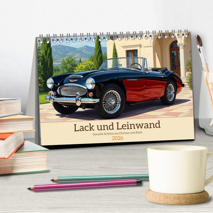 Produktbild: Lack und Leinwand (Tischkalender 2026 DIN A5 quer), CALVENDO Monatskalender