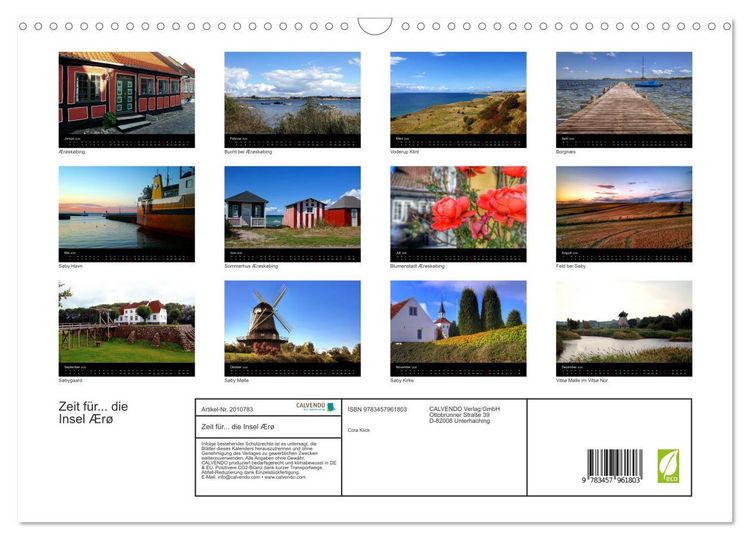Produktbild: Zeit f&uuml;r... die Insel &AElig;r&oslash; (Wandkalender 2026 DIN A3 quer), CALVENDO Monatskalender