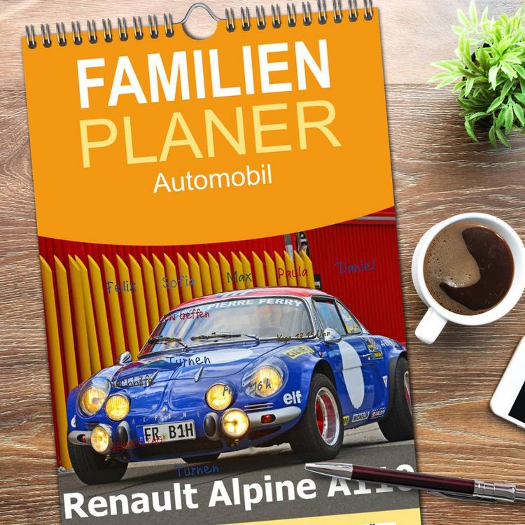 Produktbild: Familienplaner 2026 - Renault Alpine A110 mit 5 Spalten (Wandkalender, 21 x 45 cm) CALVENDO