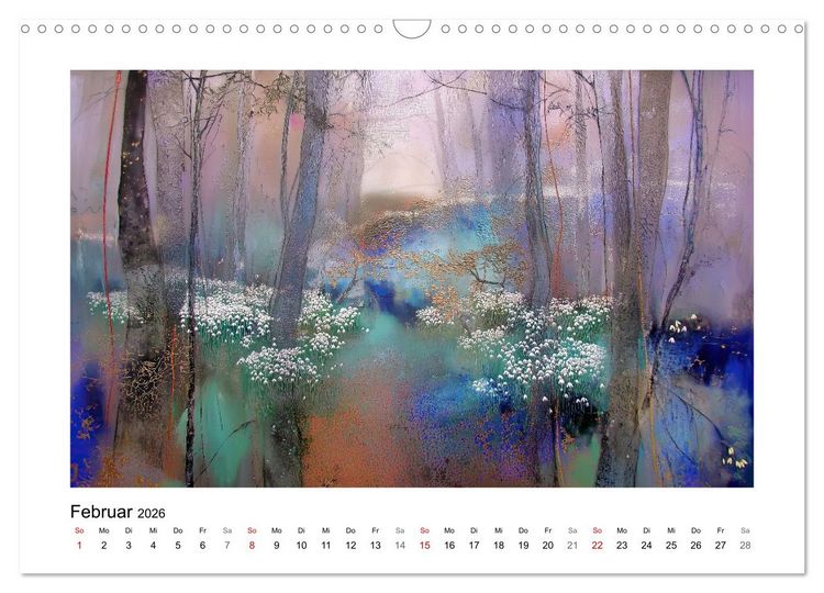 Produktbild: Das blau-violette Jahr (Wandkalender 2026 DIN A3 quer), CALVENDO Monatskalender
