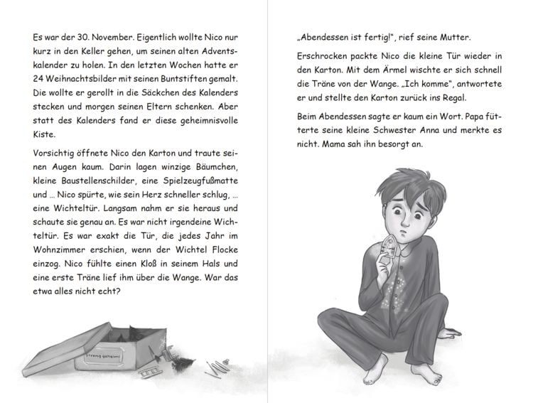 Produktbild: Wichtel-Adventskalender-Buch | Eine magische Wichtelgeschichte f&uuml;r Kinder von 4 bis 10 Jahren | Nico und Flocke im Land der Wichtel | Zum Vorlesen & Selbstlesen im Advent | F&uuml;r Erstleser