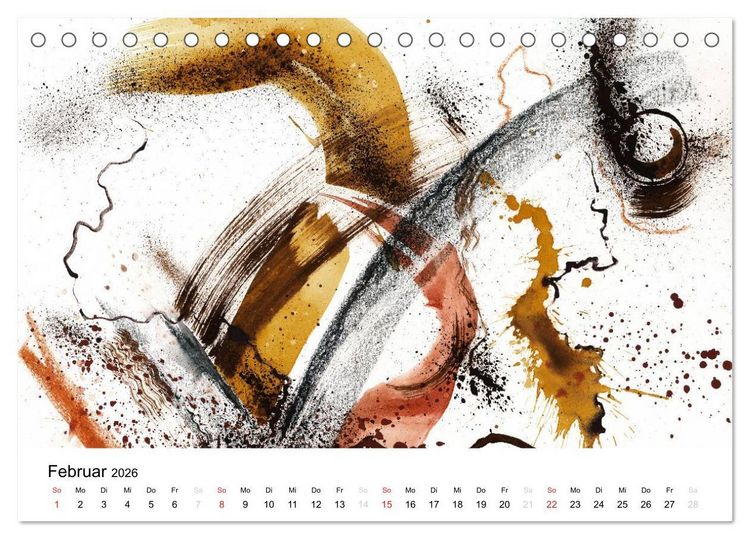 Produktbild: Abstrakte Aquarelle (Tischkalender 2026 DIN A5 quer), CALVENDO Monatskalender