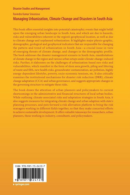 Produktbild: Managing Urbanization, Climate Change and Disasters in South Asia