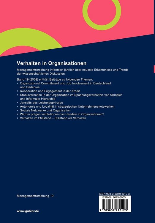 Produktbild: Verhalten in Organisationen