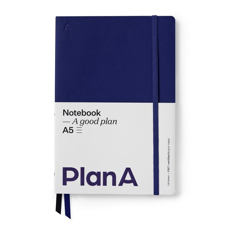 Produktbild: Notizbuch A5 Softcover Liniert Navy Blue
