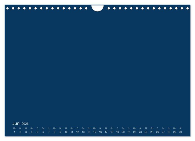Produktbild: Bastelkalender - Dunkelblau (Wandkalender 2026 DIN A4 quer), CALVENDO Monatskalender