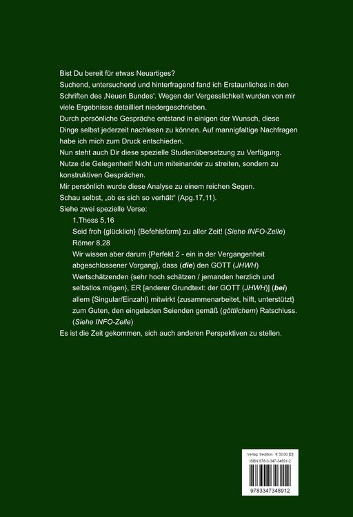 Produktbild: Meine Studien&uuml;bersetzung &ndash; Konfessionsunabh&auml;ngige &Uuml;bersetzung 2021