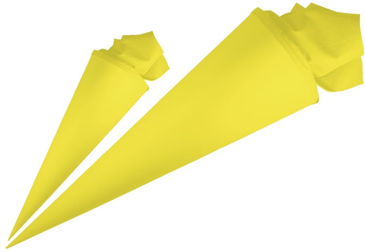 Produktbild: URSUS Schult&uuml;ten Bastel-Schult&uuml;te mit Filzmanschette, sonnengelb, H&ouml;he: 35 cm, Durchmesser: 11,5 cm