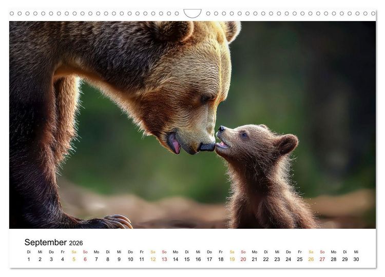 Produktbild: Tierm&uuml;tter - die sanfte Seite der Wildnis (Wandkalender 2026 DIN A3 quer), CALVENDO Monatskalender