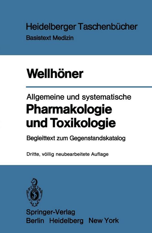 Produktbild: Allgemeine und systematische Pharmakologie und Toxikologie