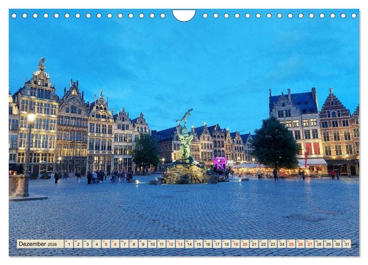 Produktbild: Sch&ouml;nste St&auml;dte in Belgien (Wandkalender 2026 DIN A4 quer), CALVENDO Monatskalender