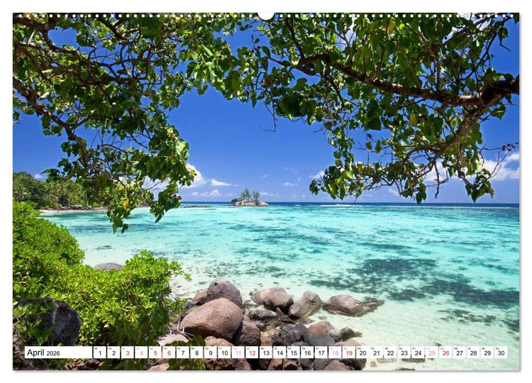 Produktbild: Seychellen Strandfeeling (Wandkalender 2026 DIN A2 quer), CALVENDO Monatskalender