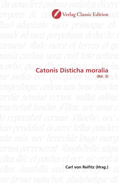 Produktbild: Catonis Disticha moralia