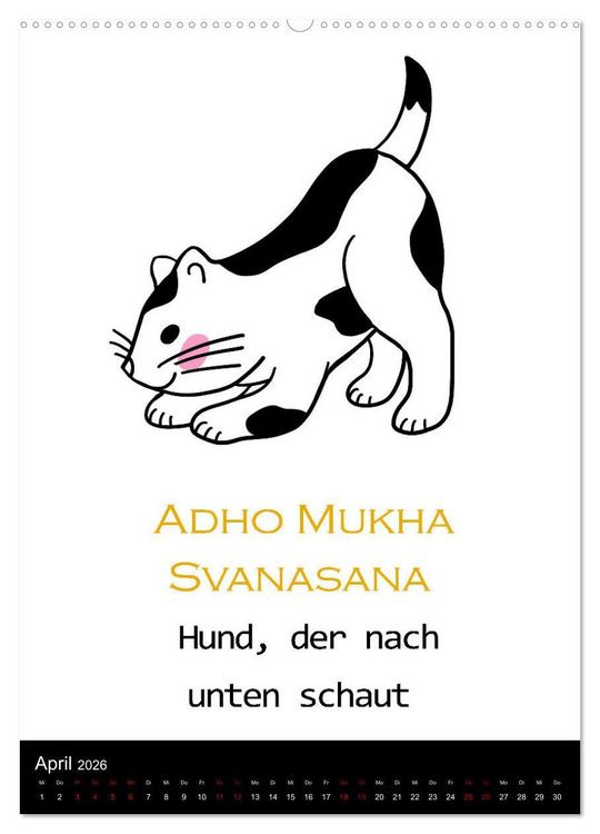 Produktbild: Yogakatzen - ganz entspannt im Hier und Jetzt (Wandkalender 2026 DIN A2 hoch), CALVENDO Monatskalender