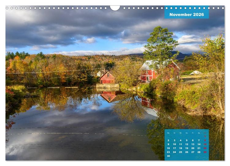 Produktbild: New England - Vielfalt einer Region (Wandkalender 2026 DIN A3 quer), CALVENDO Monatskalender