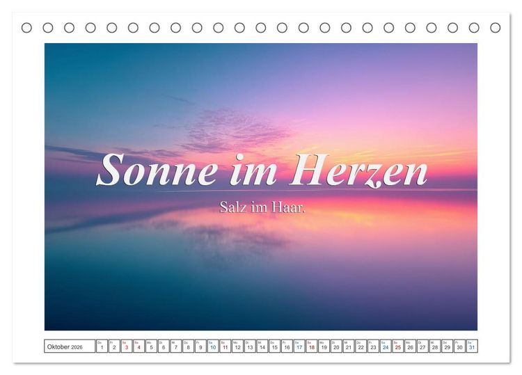 Produktbild: Frei wie das Meer (Tischkalender 2026 DIN A5 quer), CALVENDO Monatskalender