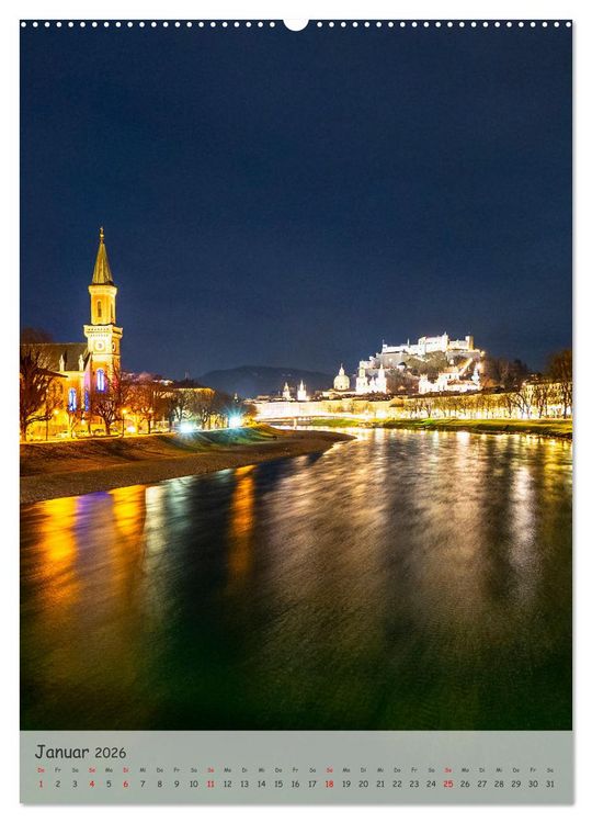 Produktbild: Kulturstadt Salzburg (Wandkalender 2026 DIN A2 hoch), CALVENDO Monatskalender