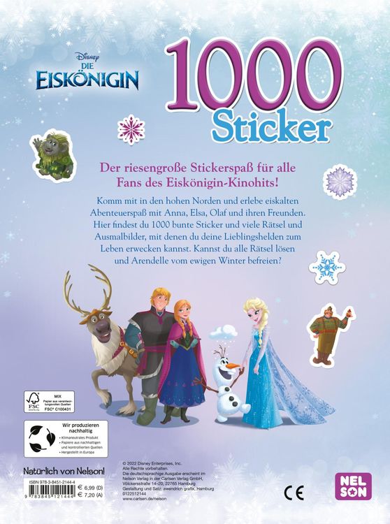 Produktbild: Disney Die Eiskönigin: 1000 Sticker